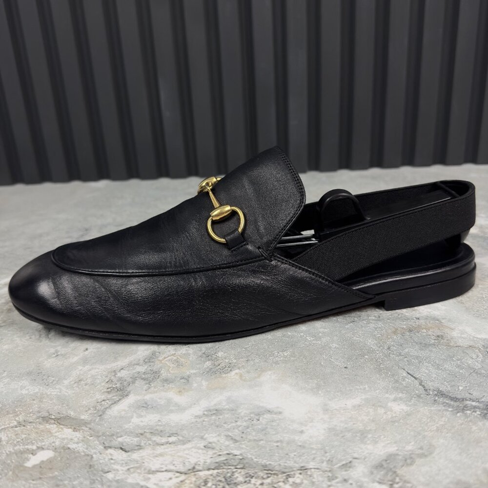 GUCCI Horsebit Jordaan Mule Black Leather - Picture 10 of 16